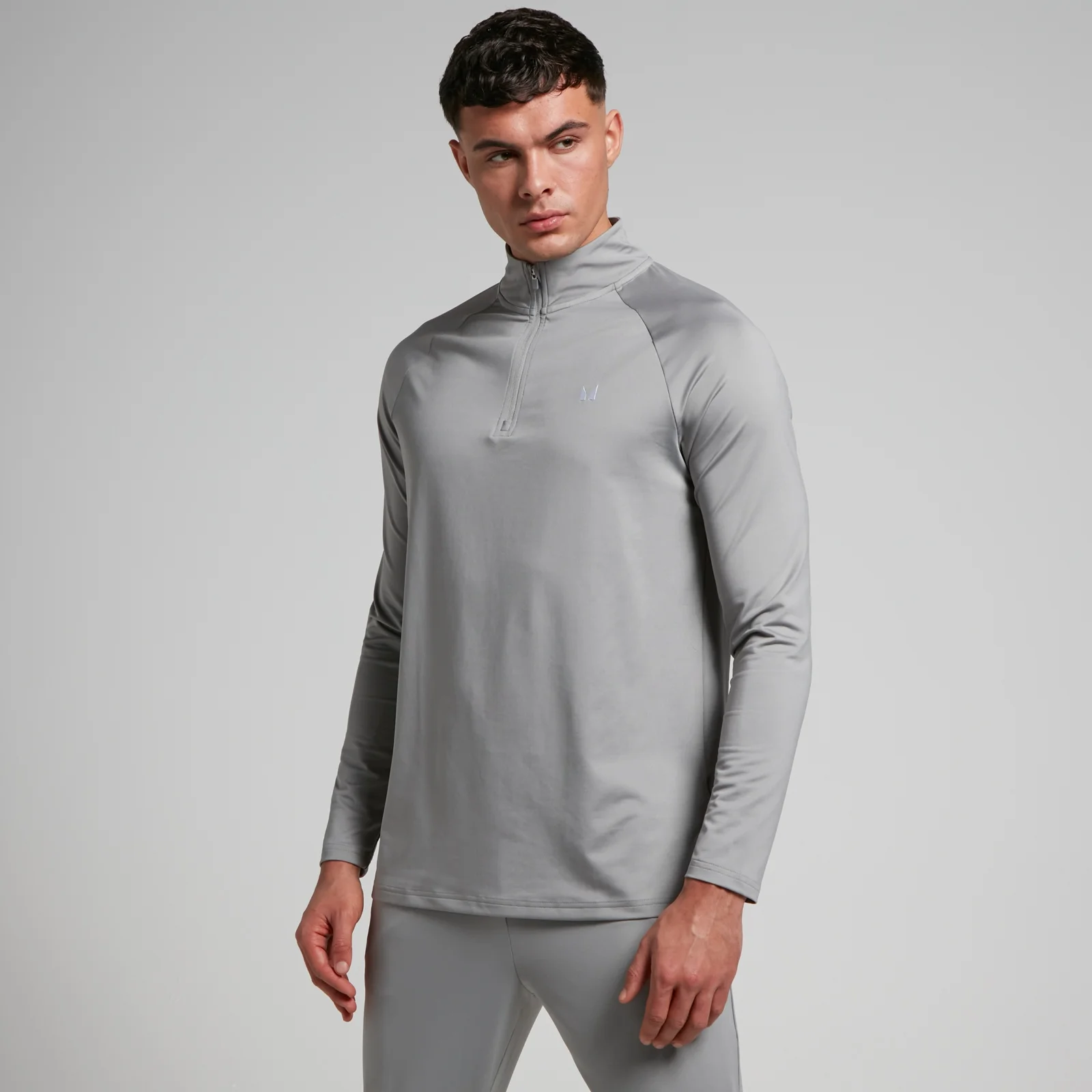 Camiseta de entrenamiento con cremallera de 1/4 para hombre de MP - Gris tormenta - XXS Imagen 1