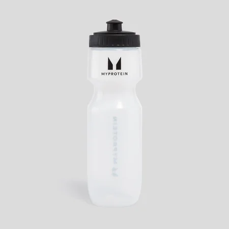 Botella de agua deportiva de Myprotein - Transparente/negro
