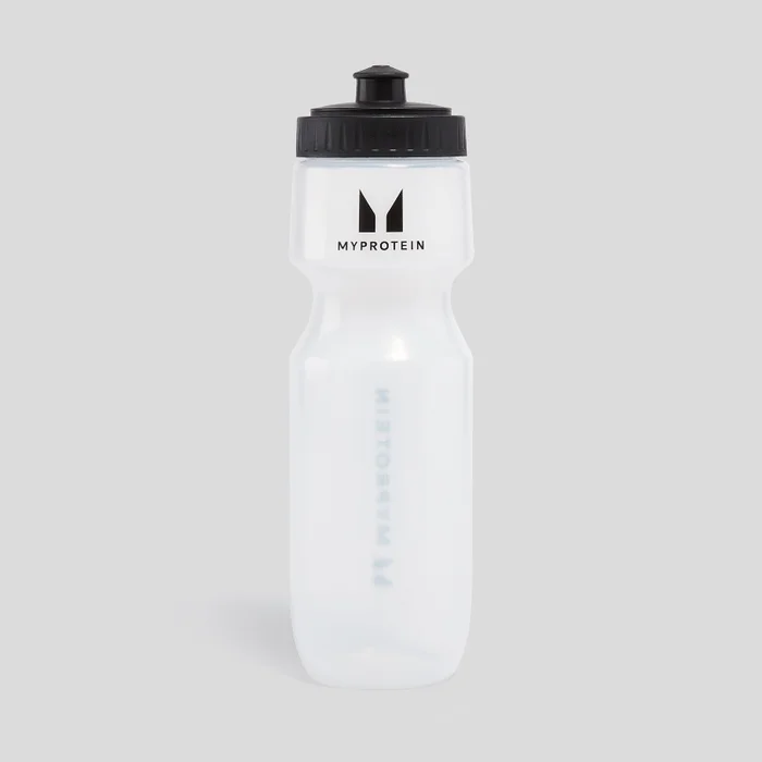 Botella de agua deportiva de Myprotein - Transparente/negro
