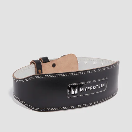 Cinturón de levantamiento de cuero de Myprotein - Negro