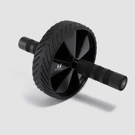 Set de rodillos y alfombrillas para abdominales de Myprotein - Negro