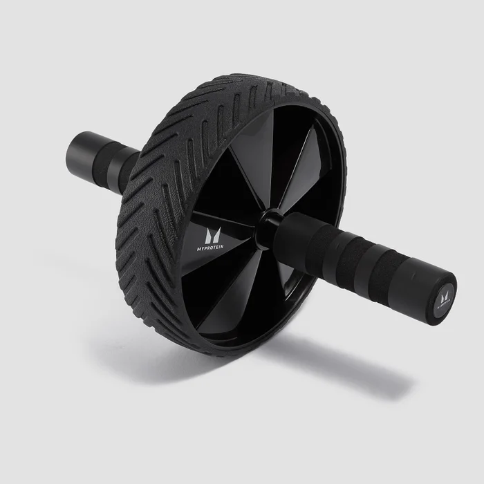 Set de rodillos y alfombrillas para abdominales de Myprotein - Negro