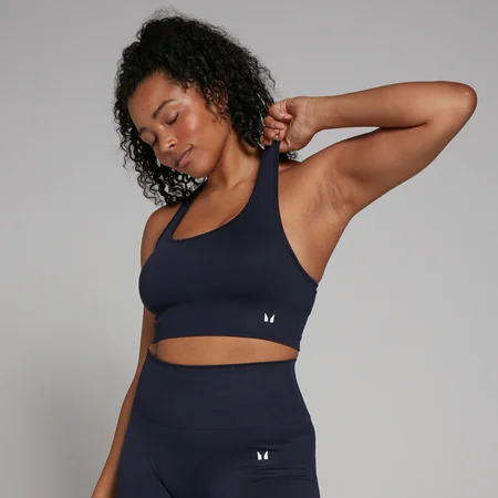 Sujetador deportivo sin costuras Shape para mujer de MP - Azul marino