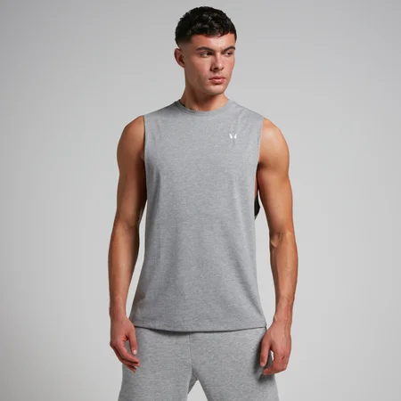 Camiseta de tirantes con sisas caídas Rest Day para hombre de MP - Gris jaspeado