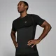 Camiseta de manga corta sin costuras para hombre de MP - Negro jaspeado