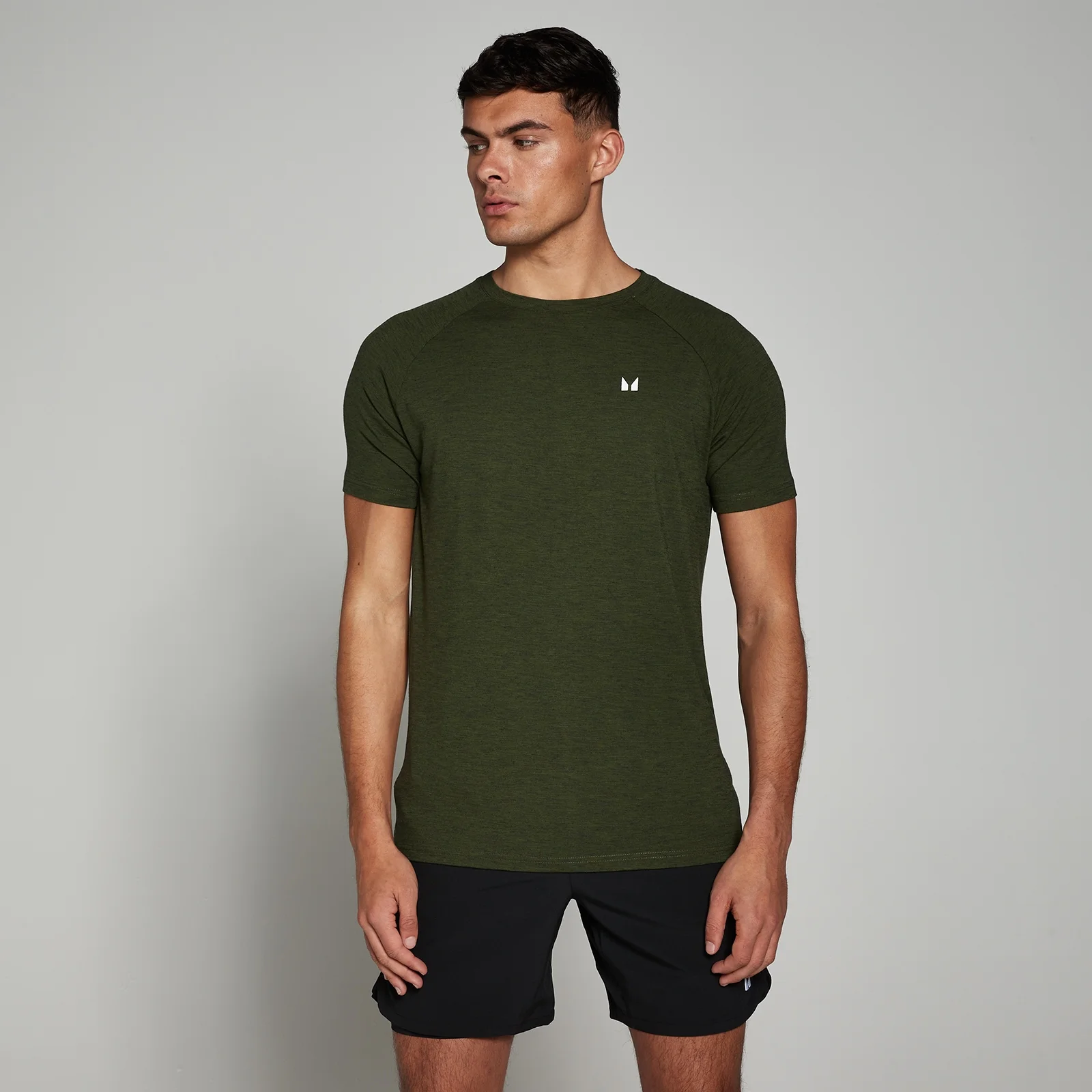 Camiseta de manga corta Performance para hombre de MP - Verde militar jaspeado - XXS Imagen 1