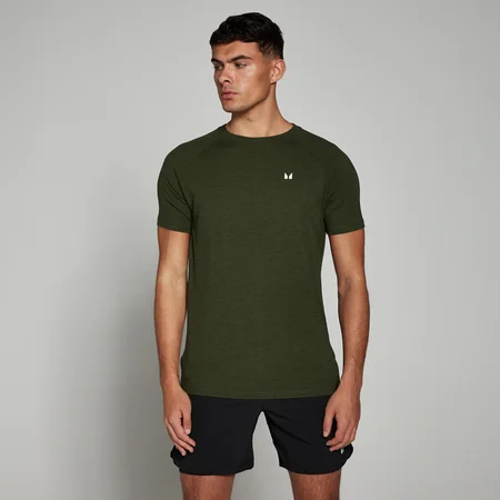 Camiseta de manga corta Performance para hombre de MP - Verde militar jaspeado