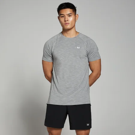 Camiseta de manga corta Performance para hombre de MP - Cromo jaspeado