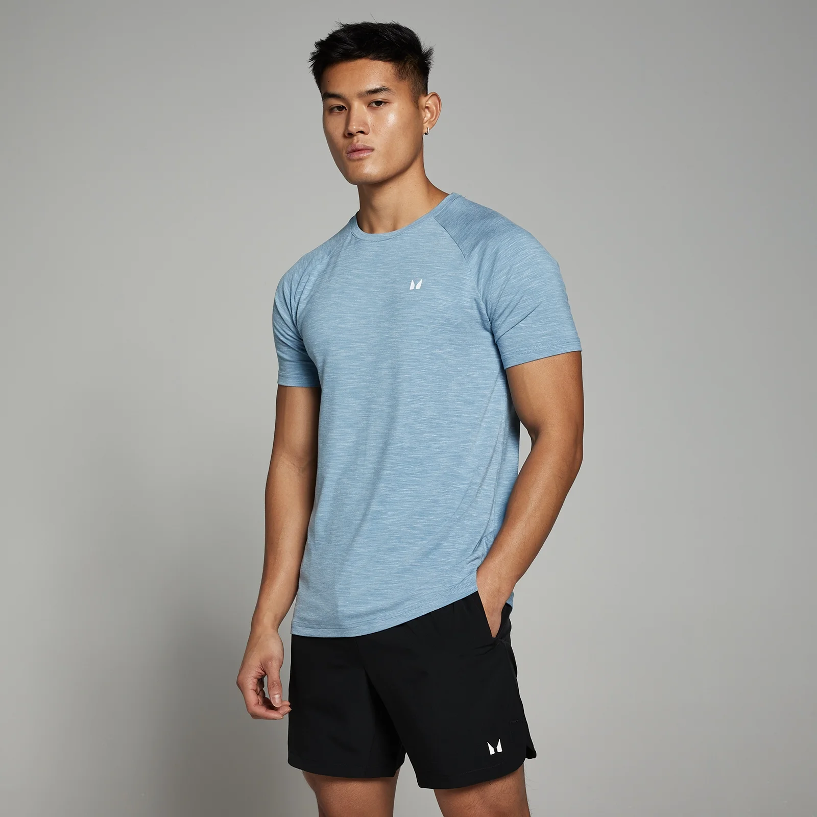Camiseta de manga corta Performance para hombre de MP - Azul suave - XXS Imagen 1