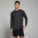 Camiseta de manga larga Performance para hombre de MP - Negro jaspeado