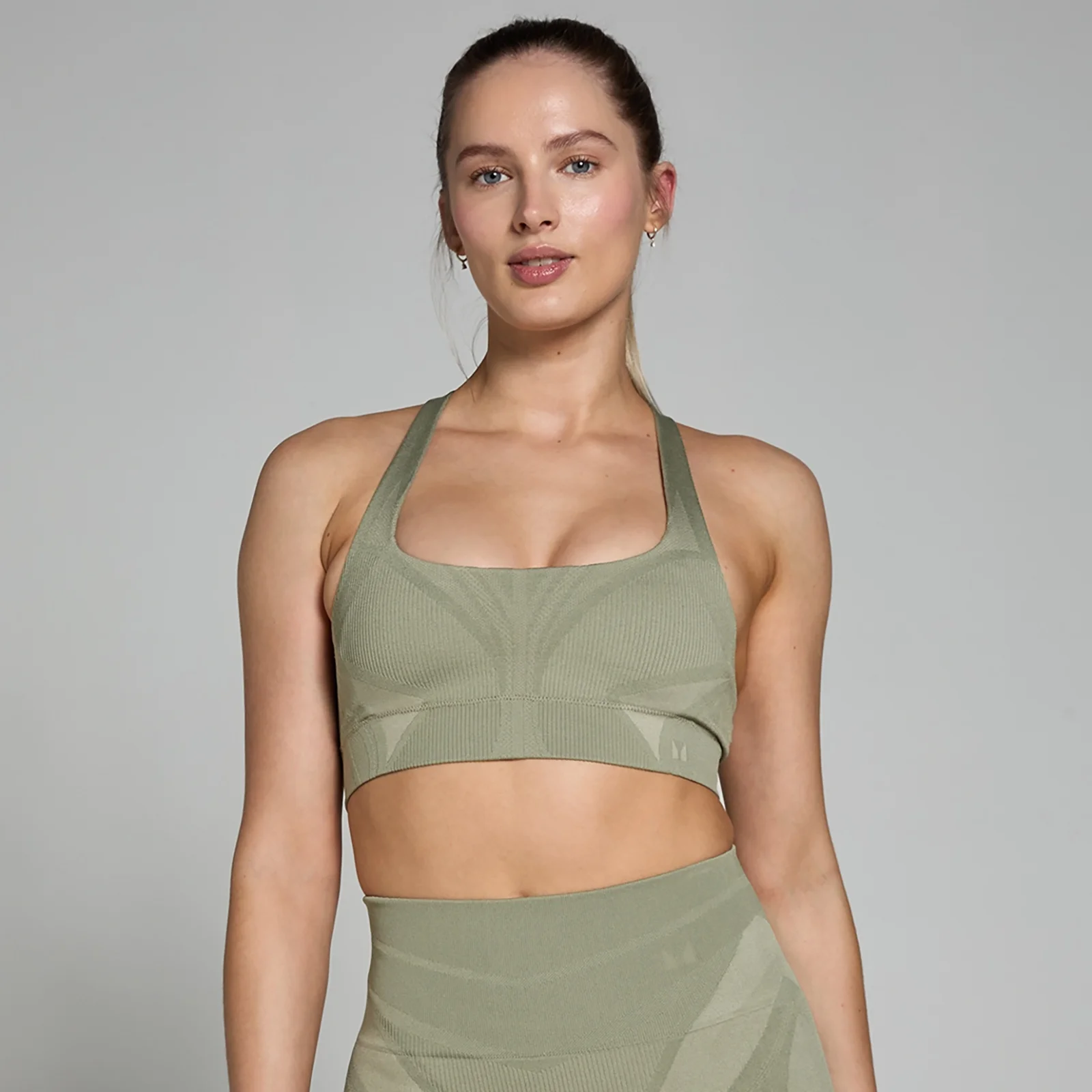 Sujetador deportivo sin costuras Tempo Ultra geométrico para mujer de MP - Atigrado - XS Imagen 1
