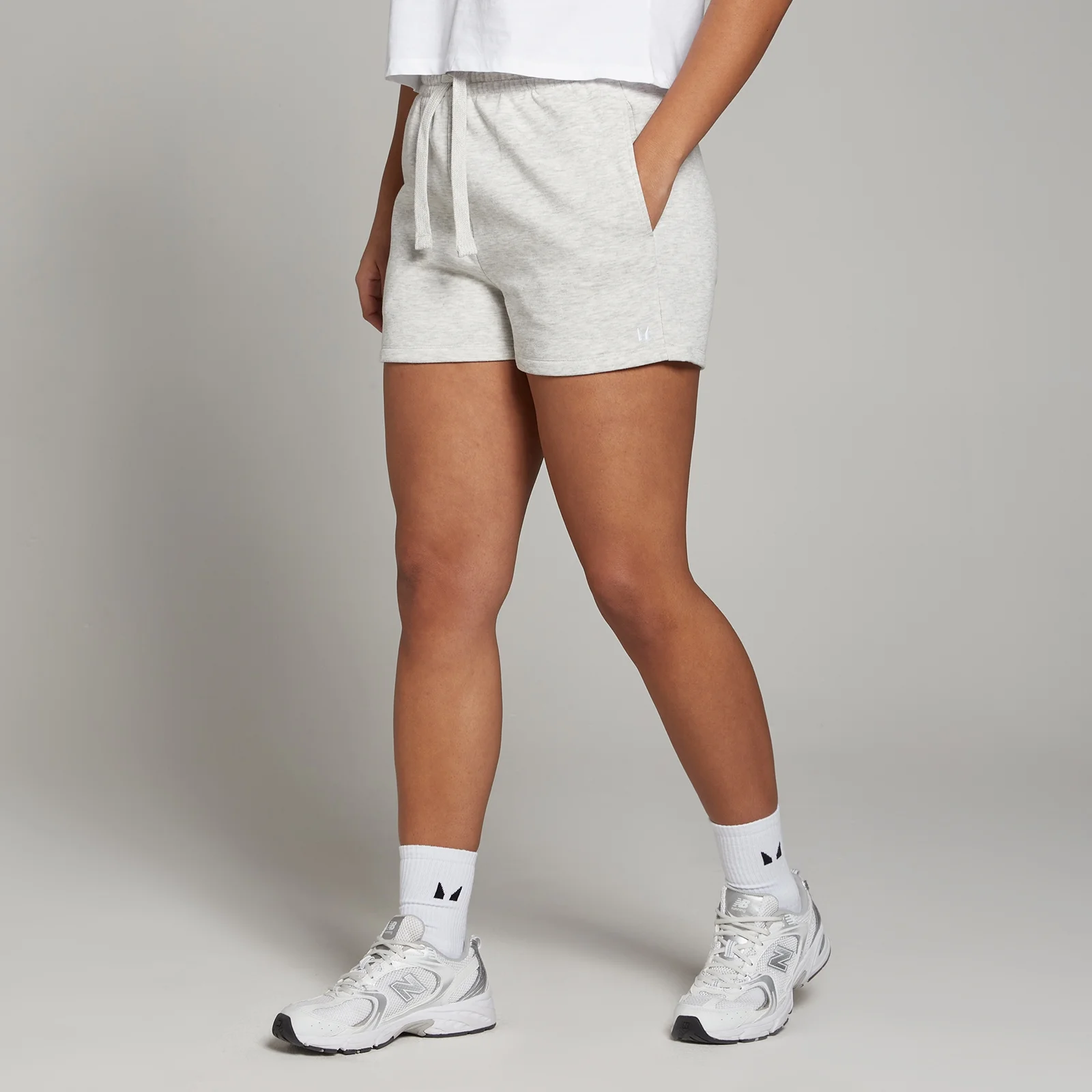 Pantalón corto Basics para mujer de MP - Gris claro jaspeado - XXS Imagen 1