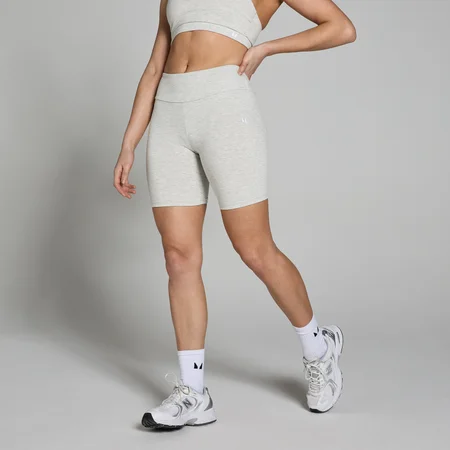 Pantalón corto de ciclismo Basics para mujer de MP - Gris claro jaspeado