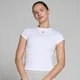 Camiseta de manga corta de corte ajustado Basics para mujer de MP - Blanco