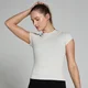 Camiseta de manga corta de corte ajustado Basics para mujer de MP - Gris claro jaspeado