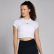 Camiseta corta de manga corta de corte ajustado Basics para mujer de MP - Blanco