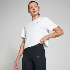 Camiseta corta cuadrada de manga corta Basics para mujer de MP - Blanco - Size XXS