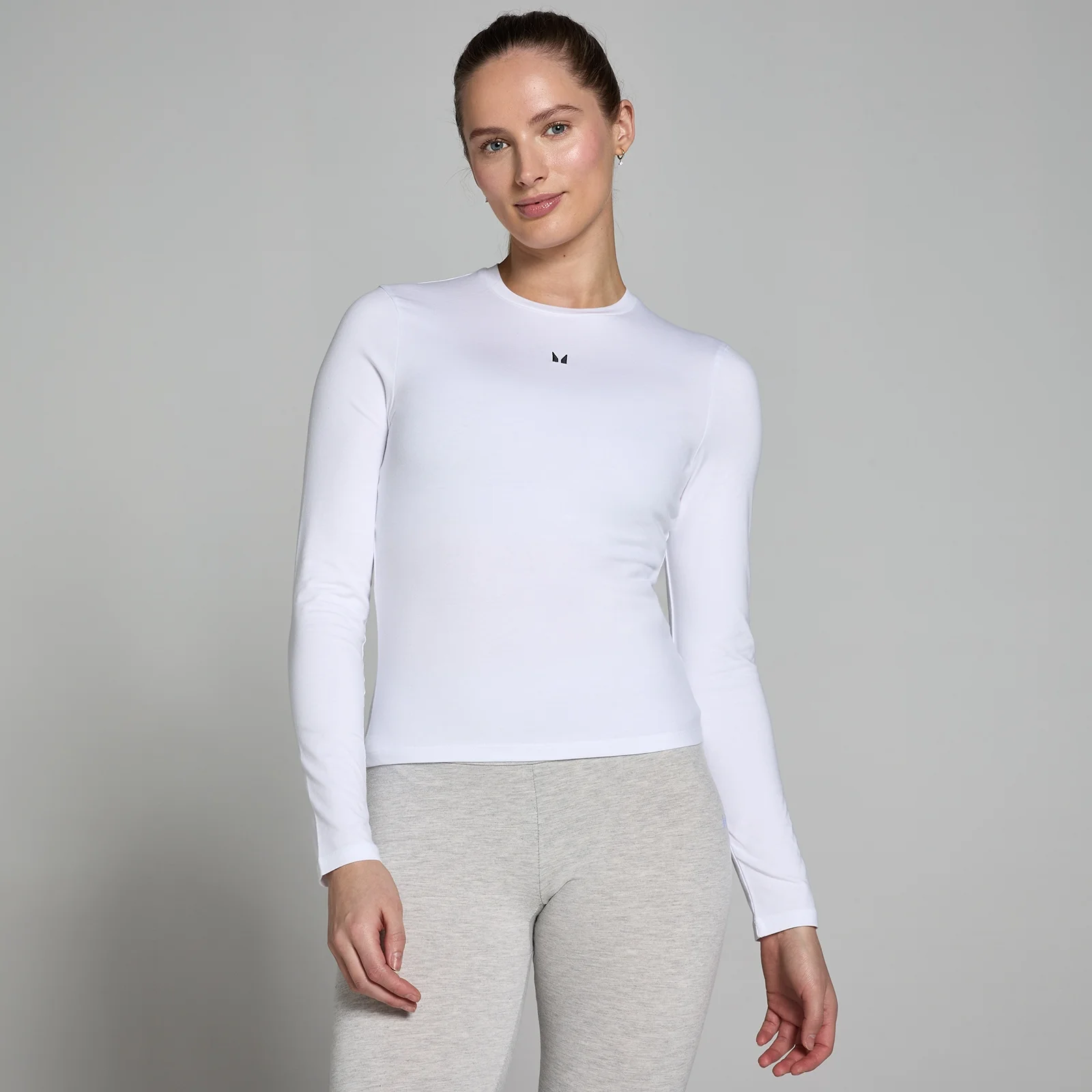 Camiseta de manga larga de corte ajustado Basics para mujer de MP - Blanco - M Imagen 1