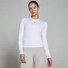 Camiseta de manga larga de corte ajustado Basics para mujer de MP - Blanco