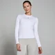 Camiseta de manga larga de corte ajustado Basics para mujer de MP - Blanco