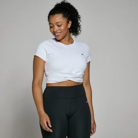 Camiseta corta de manga corta Power para mujer de MP - Blanco