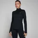 Camiseta de entrenamiento con cremallera de 1/4 para mujer de MP - Negro