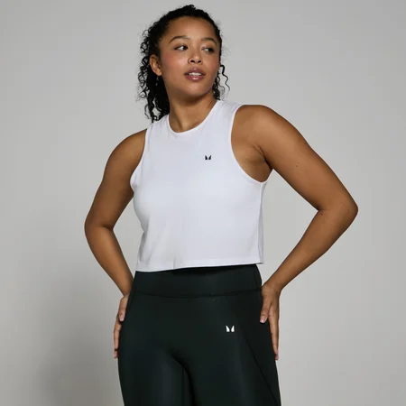Camiseta corta de tirantes de entrenamiento para mujer de MP - Blanco