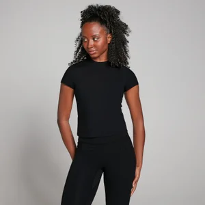 Camiseta de manga corta de corte ajustado Tempo para mujer de MP - Negro - Size XXS