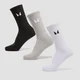 Calcetines clásicos unisex de MP (paquete de 3) - Blanco/negro/gris jaspeado