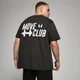 Camiseta extragrande Move Club de MP - Negro lavado