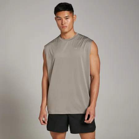 Camiseta de tirantes extragrande de entrenamiento de rejilla Tempo para hombre de MP - Arcilla