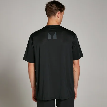Camiseta extragrande de entrenamiento de rejilla Tempo para hombre de MP - Negro
