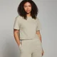 Camiseta corta de corte cuadrado Basic para mujer de MP - Niebla