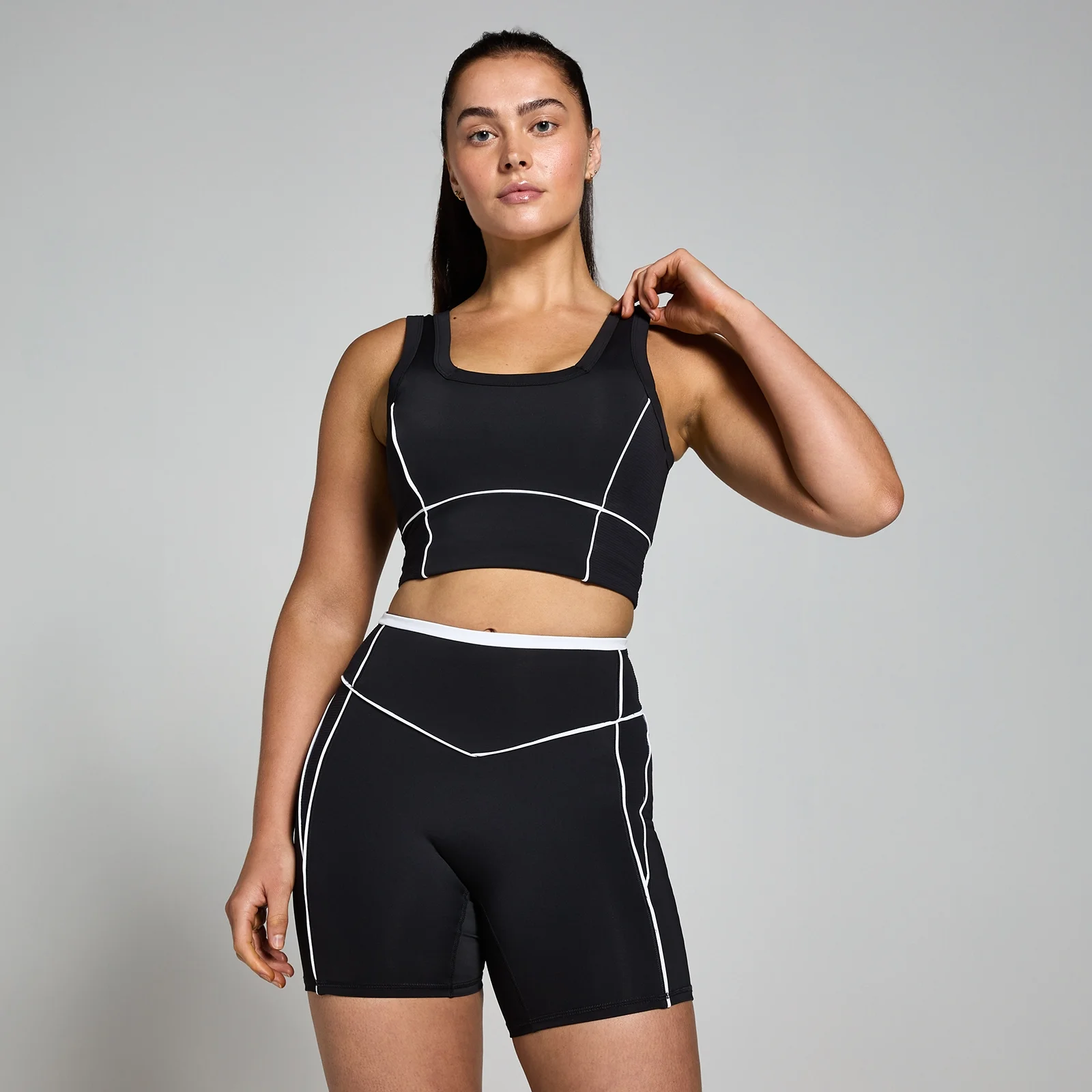 Sujetador deportivo con textura en contraste Tempo para mujer de MP - Negro - XXL Imagen 1