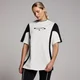 Camiseta extragrande en contraste Retro Tempo para mujer de MP - Blanco