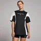 Camiseta extragrande en contraste Retro Tempo para mujer de MP - Negro