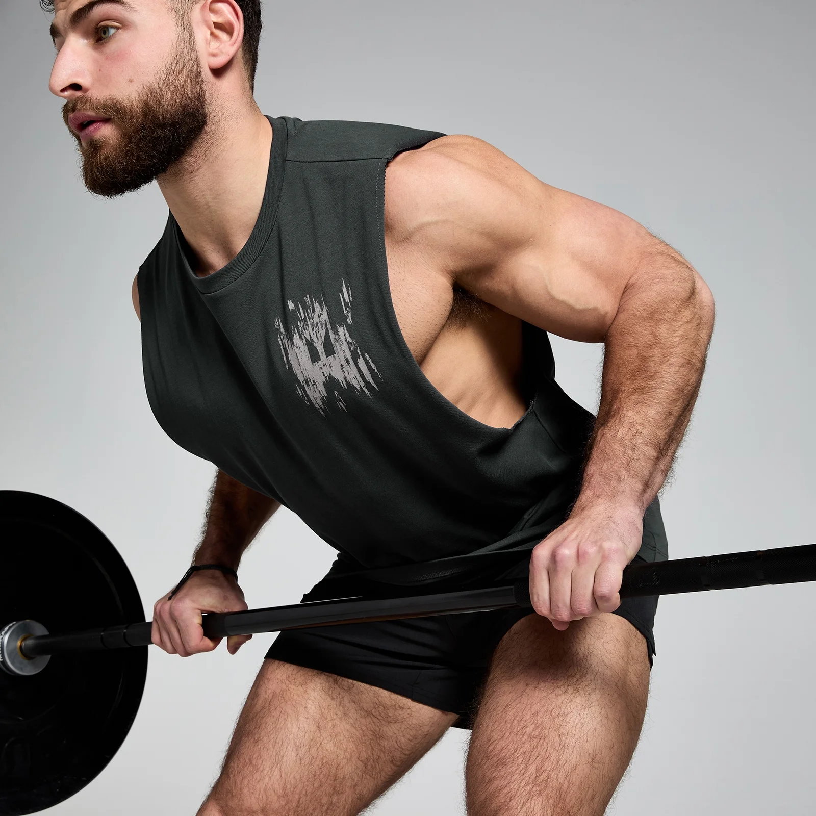 Camiseta sin mangas con estampado gráfico Clay para hombre de MP - Negro lavado - XS Imagen 1