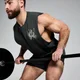 Camiseta sin mangas con estampado gráfico Clay para hombre de MP - Negro lavado