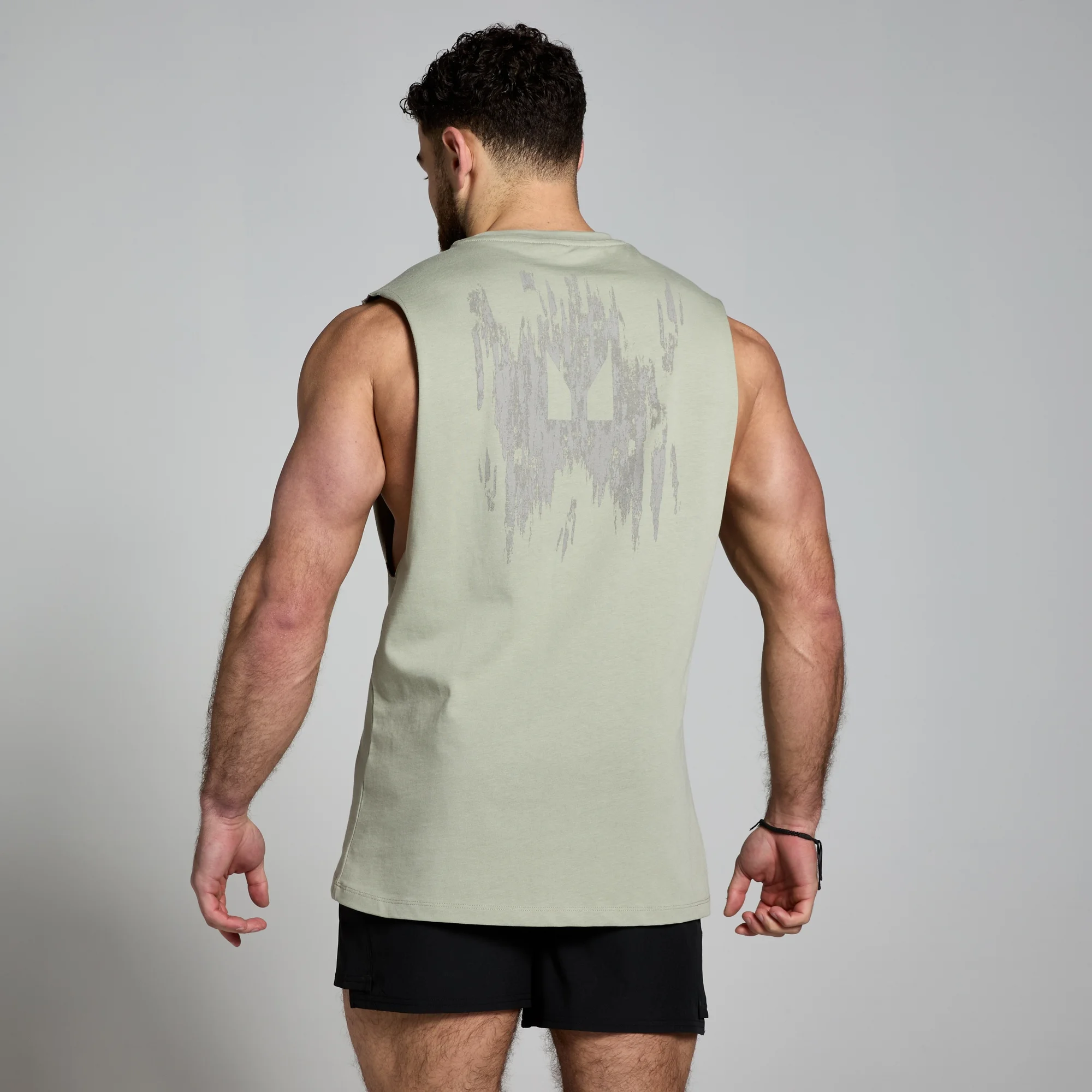 Camiseta sin mangas con estampado gráfico Clay para hombre de MP - Hierba marina - XS Imagen 1