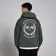 Sudadera con capucha con estampado gráfico World Wide de MP - Negro lavado