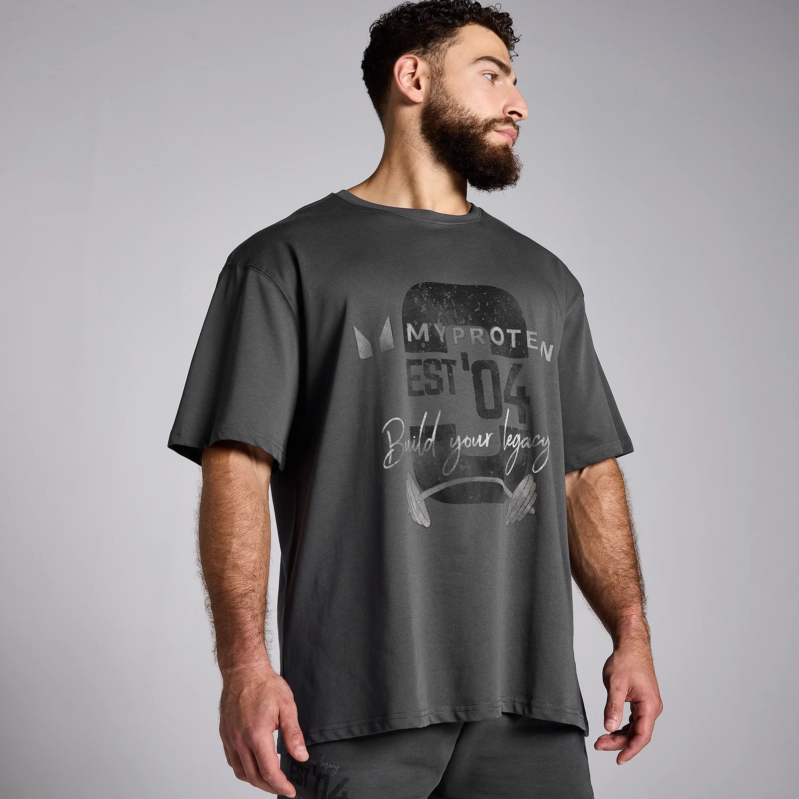 Camiseta con estampado gráfico Origin de MP - Gris lavado - S-M Imagen 1