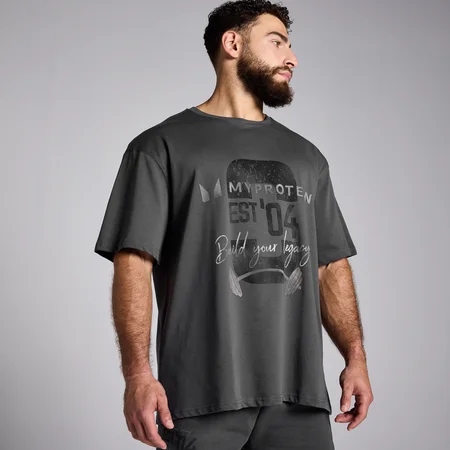 Camiseta con estampado gráfico Origin de MP - Gris lavado