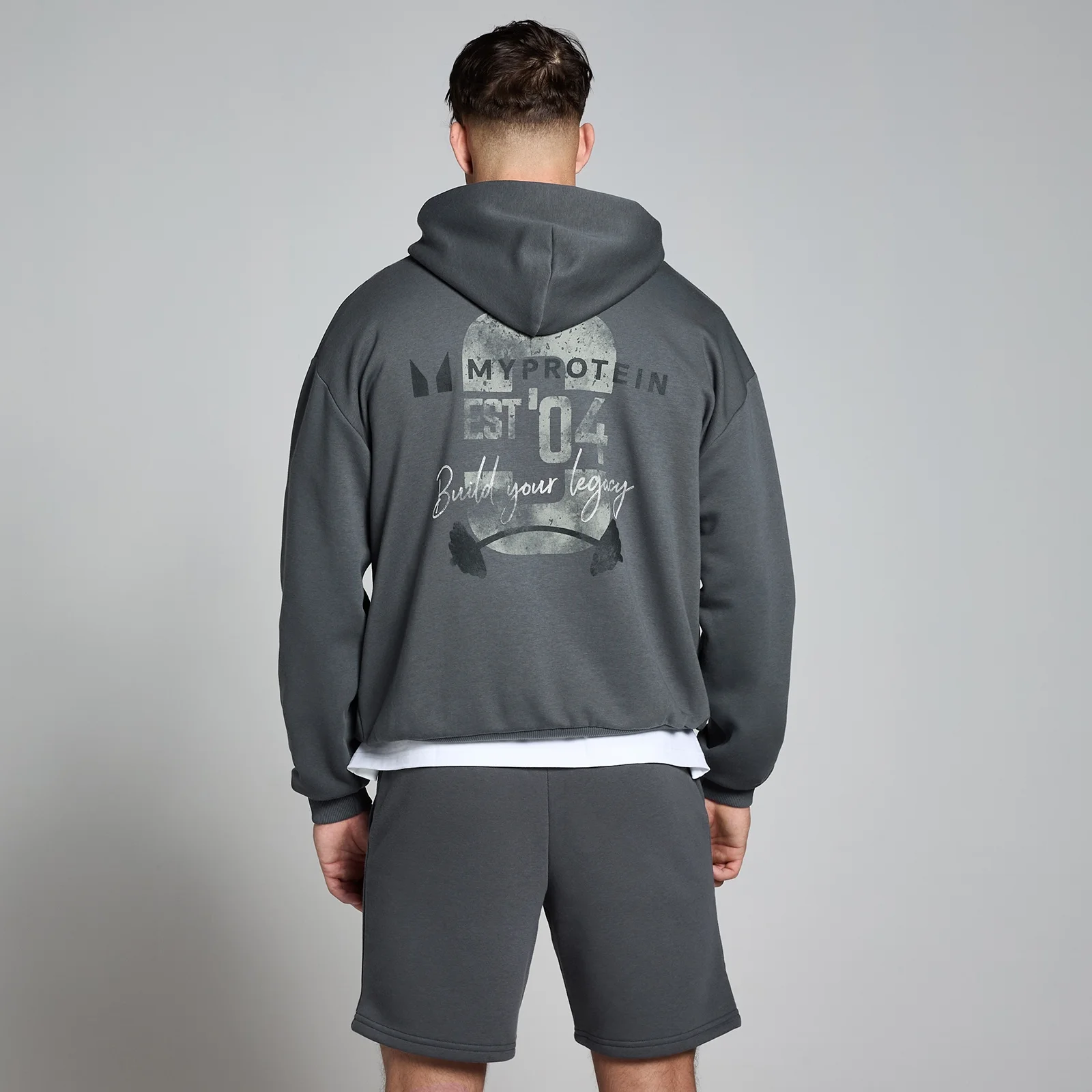 Sudadera con capucha con estampado gráfico Origin de MP - Gris lavado - XXS-XS Imagen 1