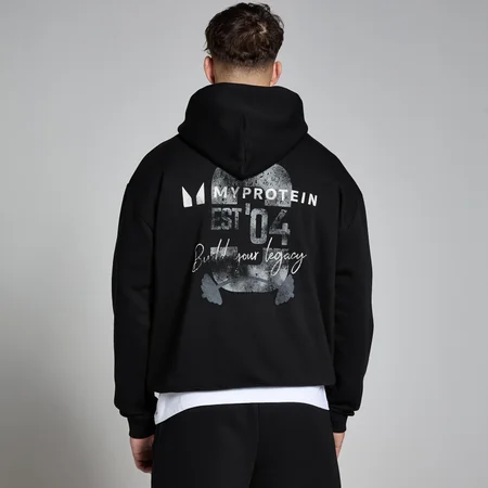 Sudadera con capucha con estampado gráfico Origin de MP - Negro lavado