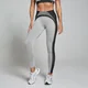 Mallas sin costuras de canalé en contraste para mujer de MP - Negro/gris
