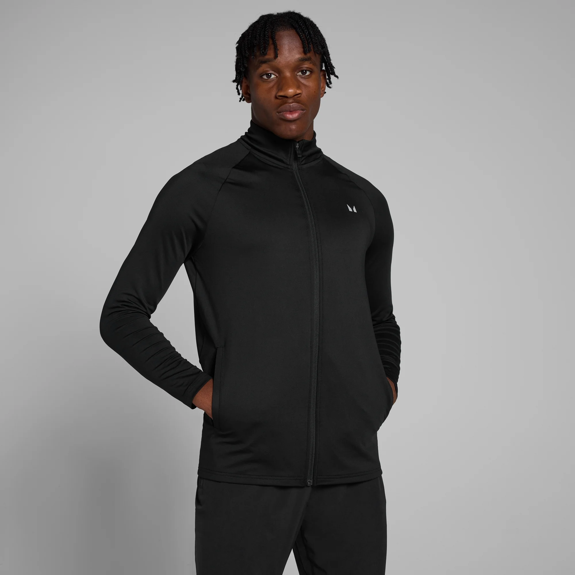 Chaqueta deportiva de entrenamiento con cremallera integral para hombre de MP - Negro - XS Imagen 1