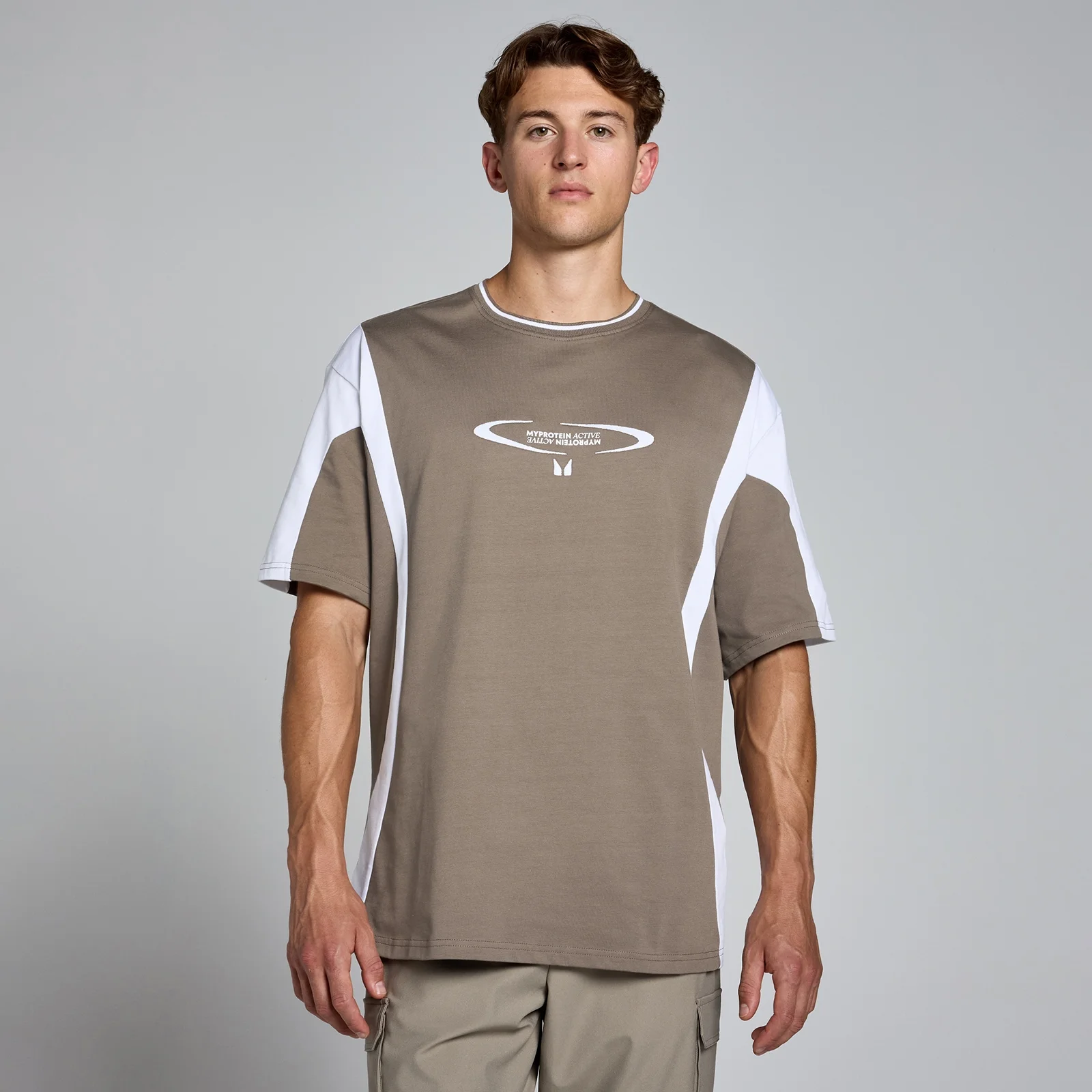 Camiseta extragrande en contraste Retro Tempo para hombre de MP - Expreso - XXL - XXXL Imagen 1