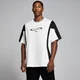 Camiseta extragrande en contraste Retro Tempo para hombre de MP - Blanco