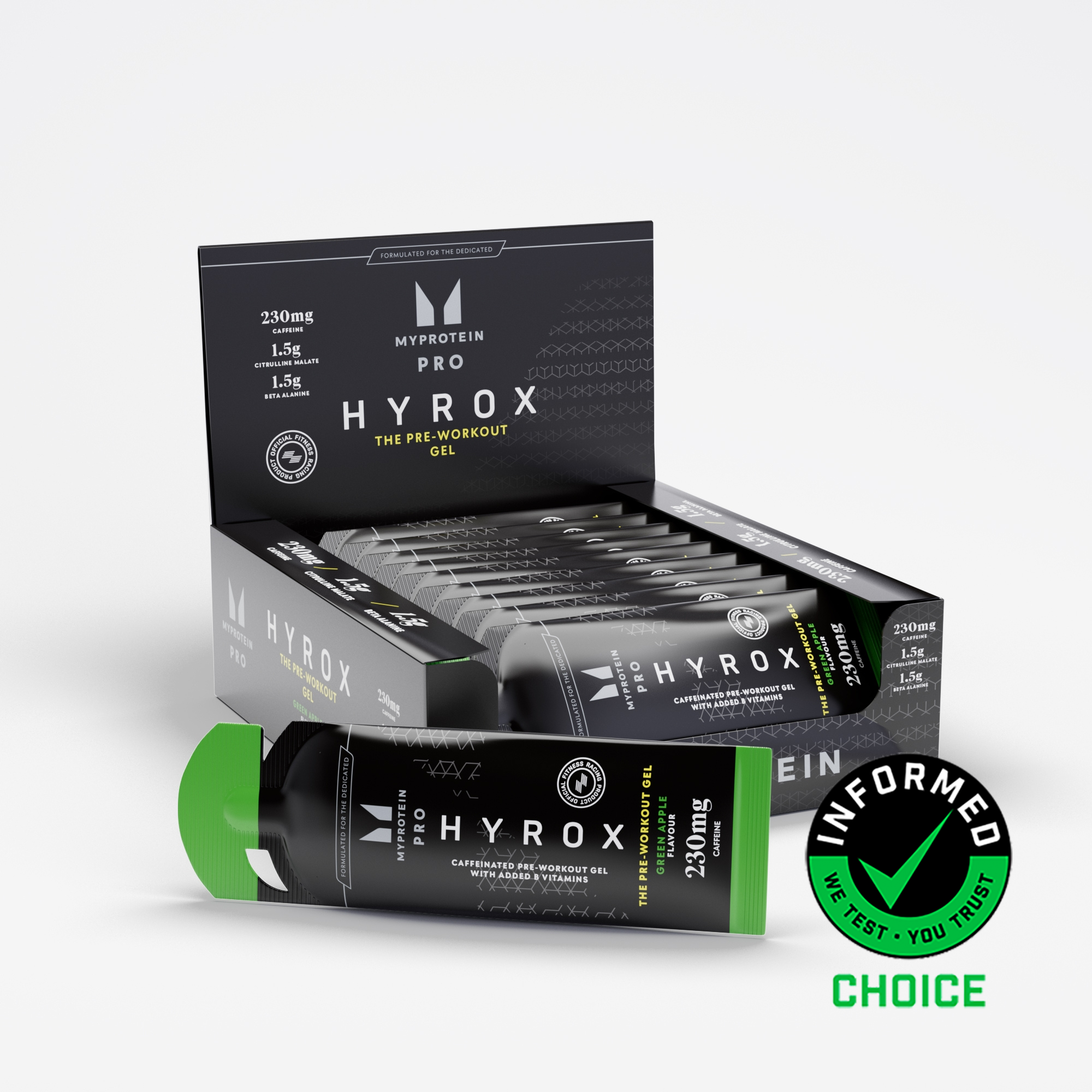 Gel Pre-Entreno - 12 x 50g - Green Apple (HYROX Edition) Imagen 1