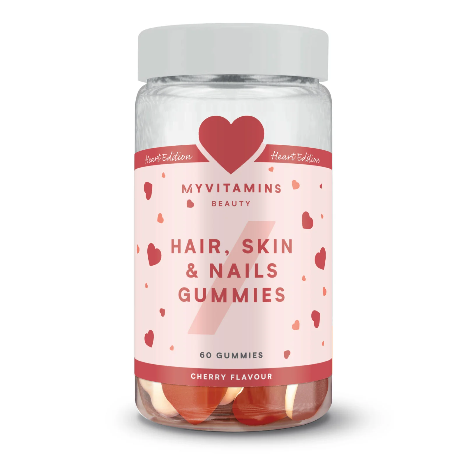 Gominolas para el cabello, la piel y las uñas – Corazón en capas - 60Gominolas - Cereza Imagen 1